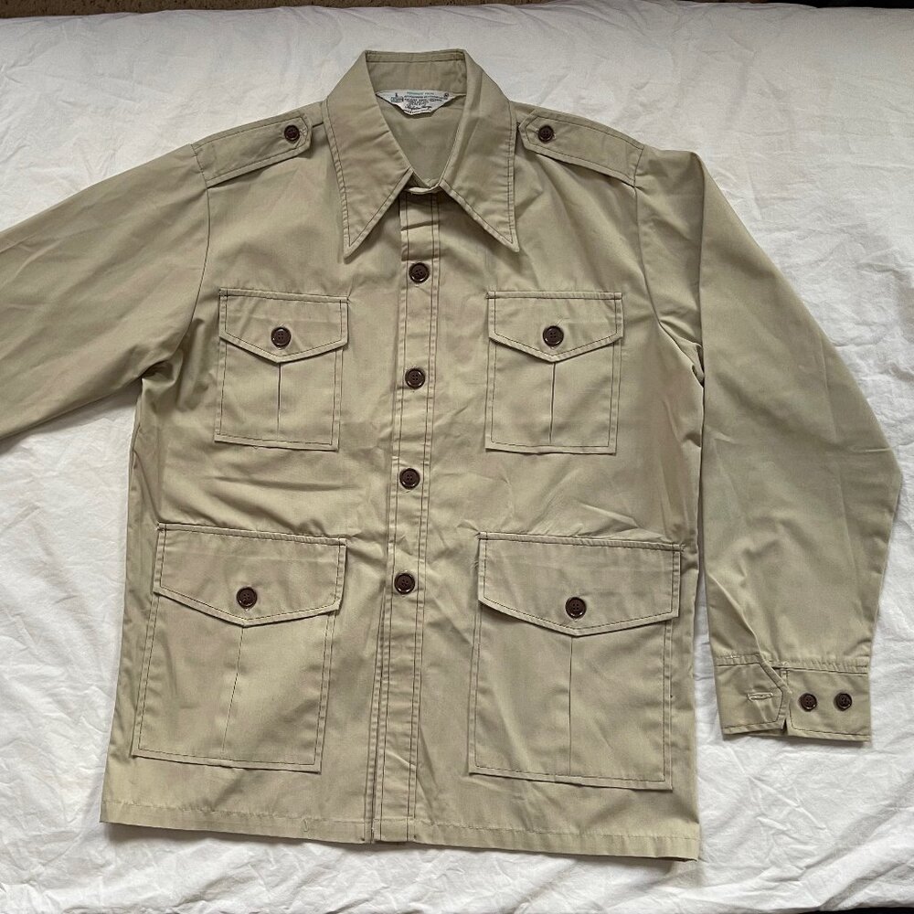 70's safari shirt - men's medium